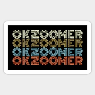 OK Zoomer 70s Design Sticker